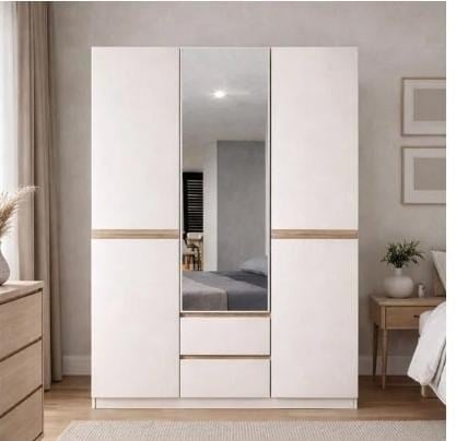 Marcastil Alya 3 Kapılı 2 Çekmeceli Dolap Vizon