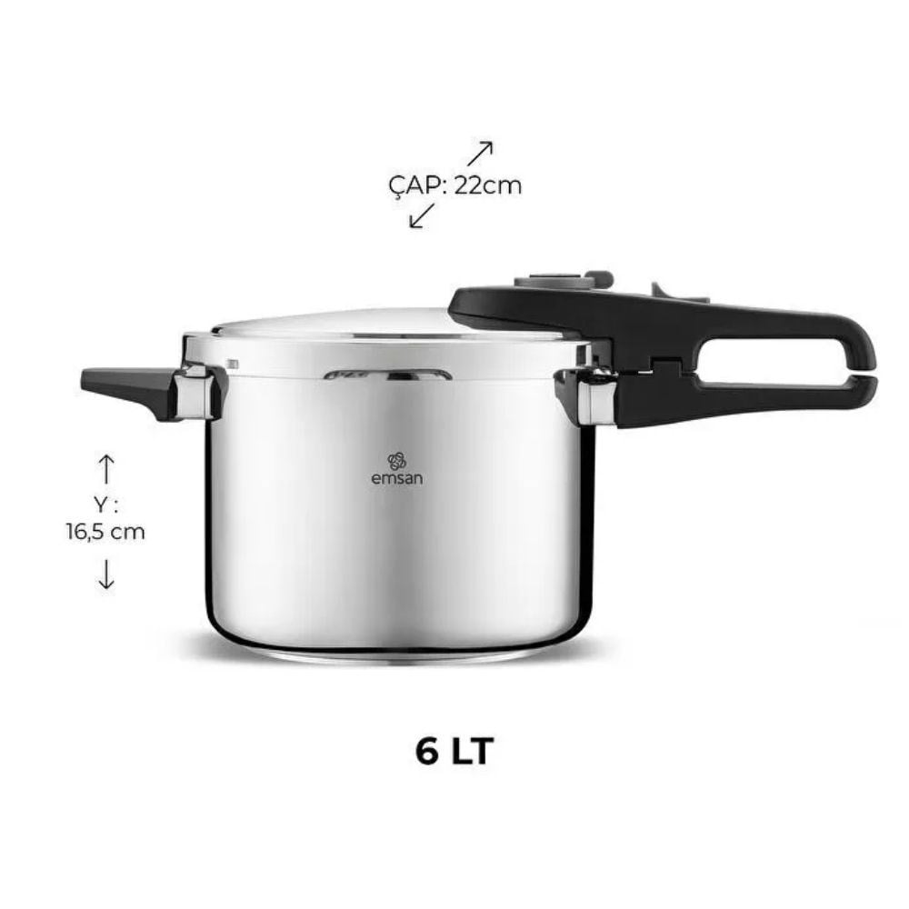Emsan Fast Cooker Düdüklü Tencere 6 Lt