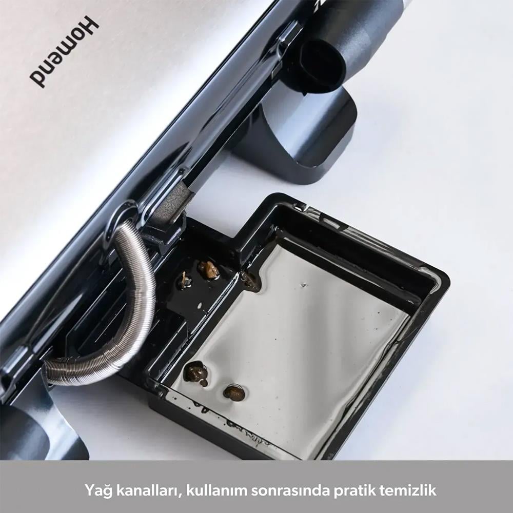 Homend Grillant 1366H Grill Ve Tost Makinesi Inox