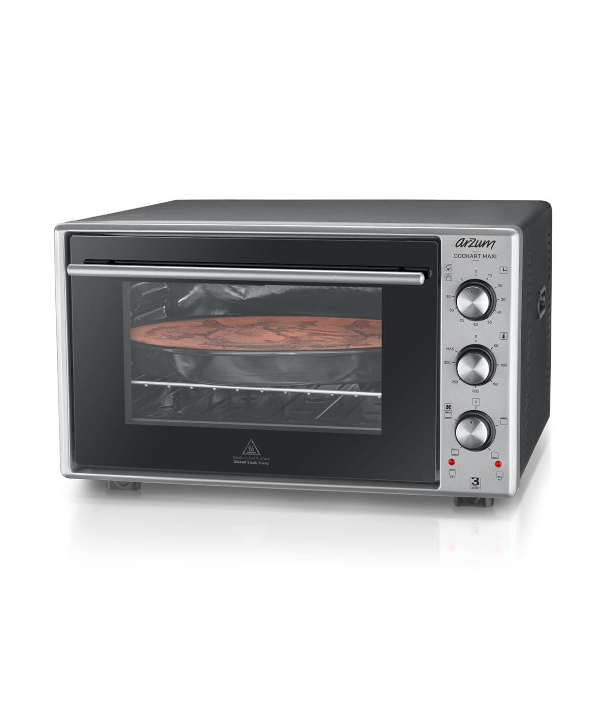 ARZUM AR2002 INOX COOKART MAXI 50LT ÇİFT CAMLI MİNİ FIRIN