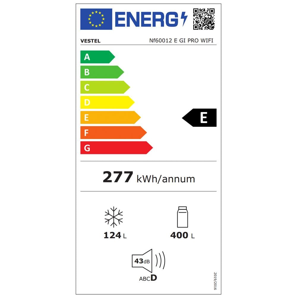 Vestel  Nf60012 E Gı Pro Wıfı 523lt No-frost Buzdolabı