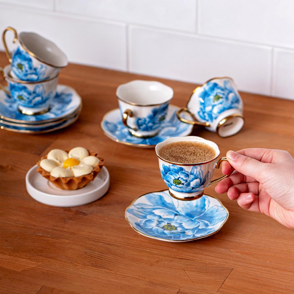 EMSAN DORA 6 KİŞİLİK KAHVE FİNCAN TAKIMI 80ML