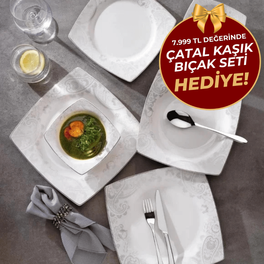 Schafer Gina Yemek Takımı 48 Parça-Platin01