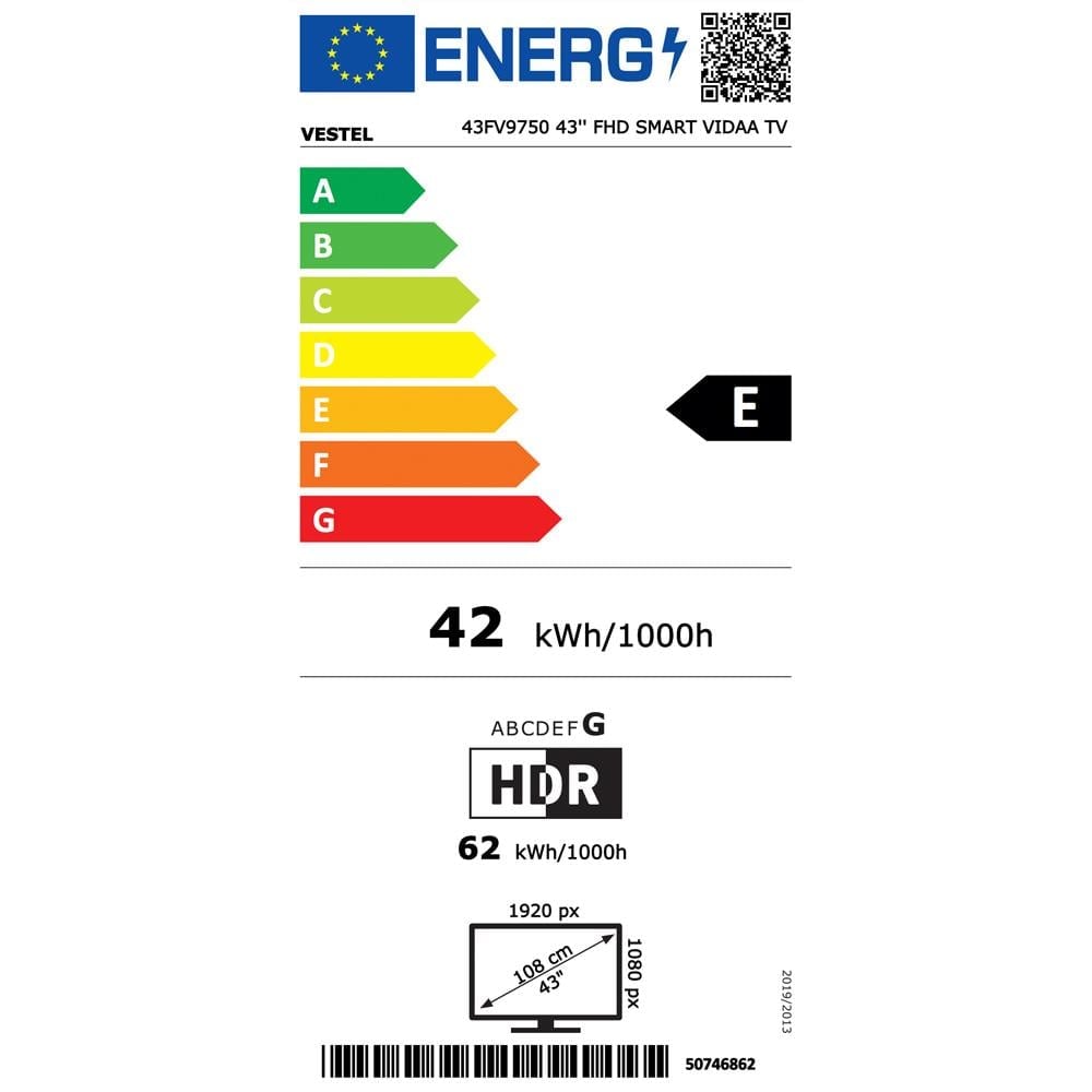 Vestel 43UV9160 43 Inc 109 Ekran 4K Smart Led Tv