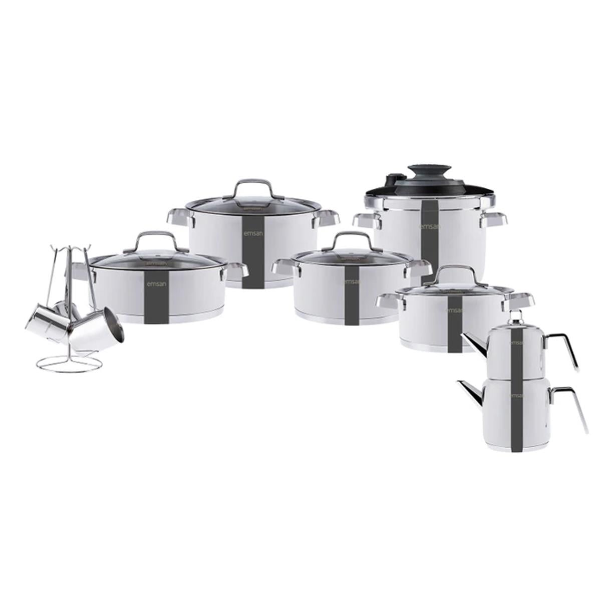 EMSAN ASTERION 17 PRÇ ÇELİK ÇEYİZ SET