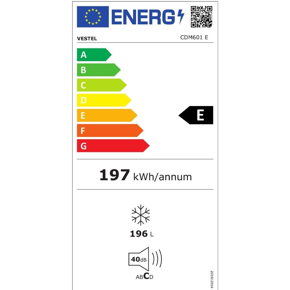 Vestel Cdm611 6 Çekmeceli 196lt Dikey Derin Dondurucu