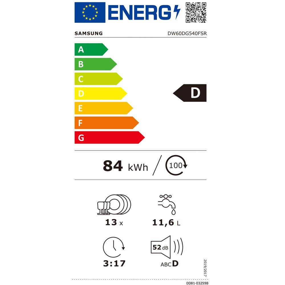 Samsung Dw60dg540fsrtr 4 Programlı İnox Bulaşık Makinesi