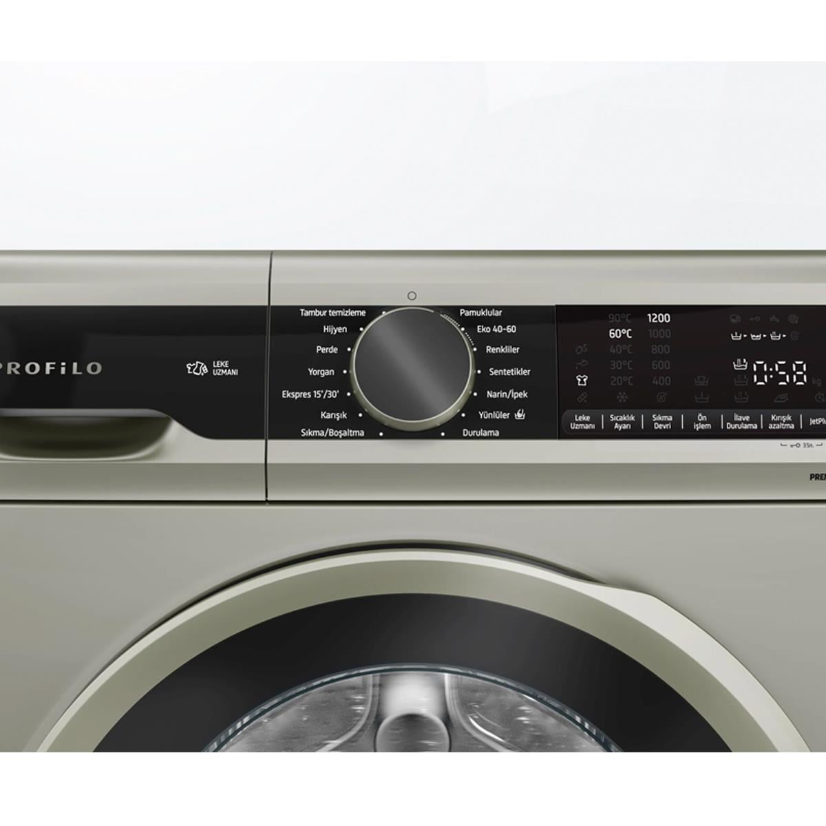 PROFİLO CGA242ZXTR 9 KG İNOX 1200 DEVİR ÇAMAŞIR MAKİNESİ