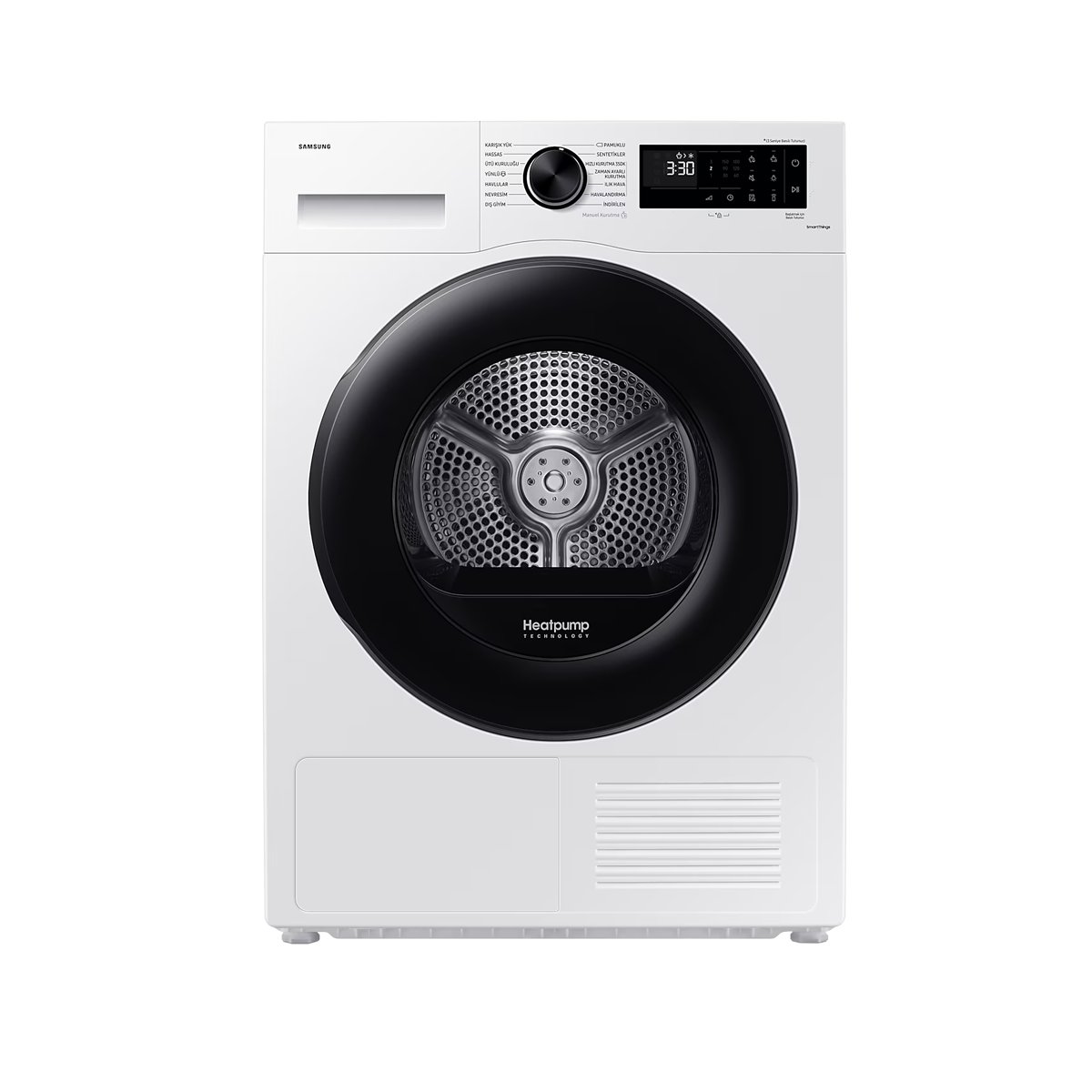 SAMSUNG DV90CGC0A0AEAH A++ 9KG ISI POMPALI BEYAZ KURUTMA MAKİNESİ