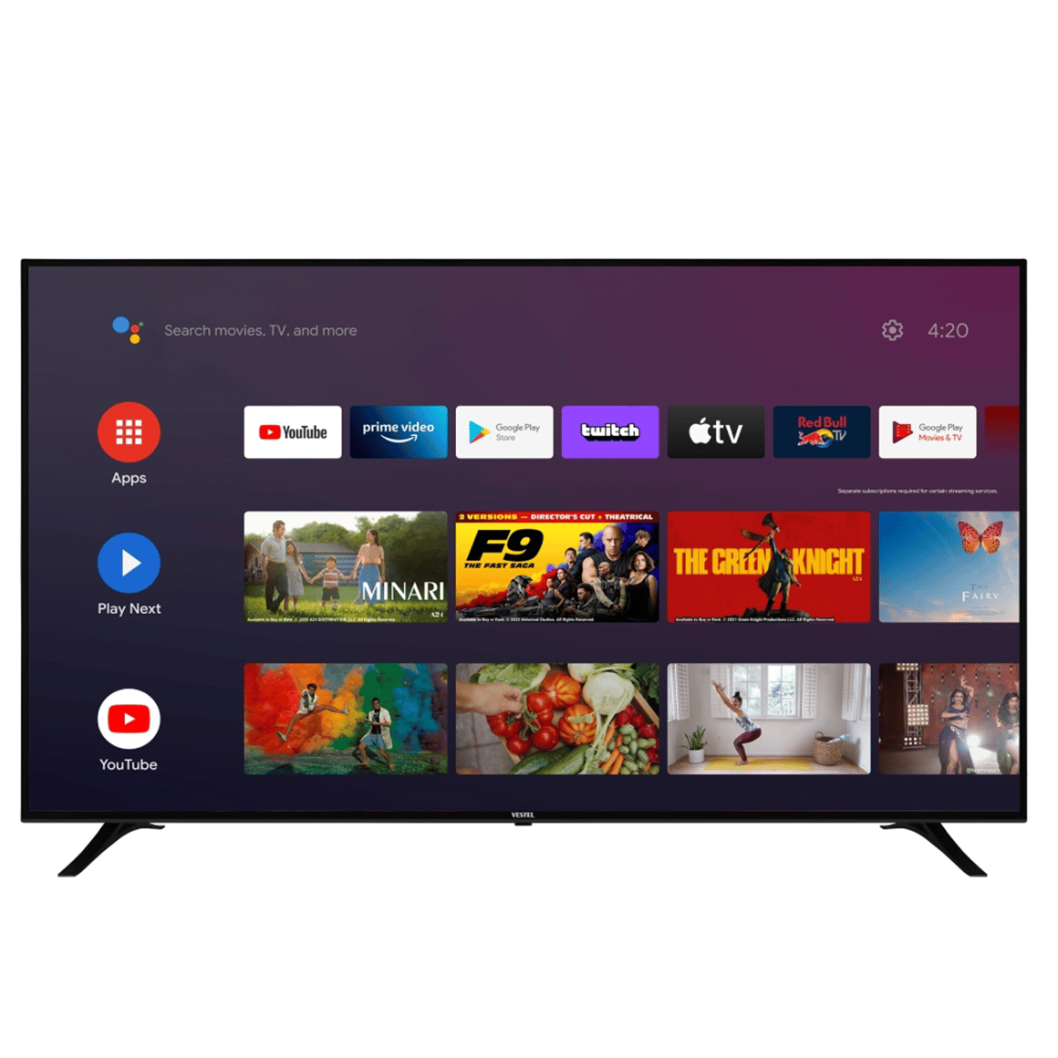 VESTEL 75UA9530 75 INC 190 EKRAN ANDROID SMART 4K ULTRA HD TV
