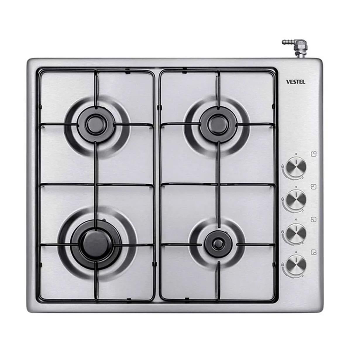 VESTEL SO-6004 X 60 CM 4 GÖZÜ GAZLI PASLANMAZ ÇELİK SET ÜSTÜ OCAK