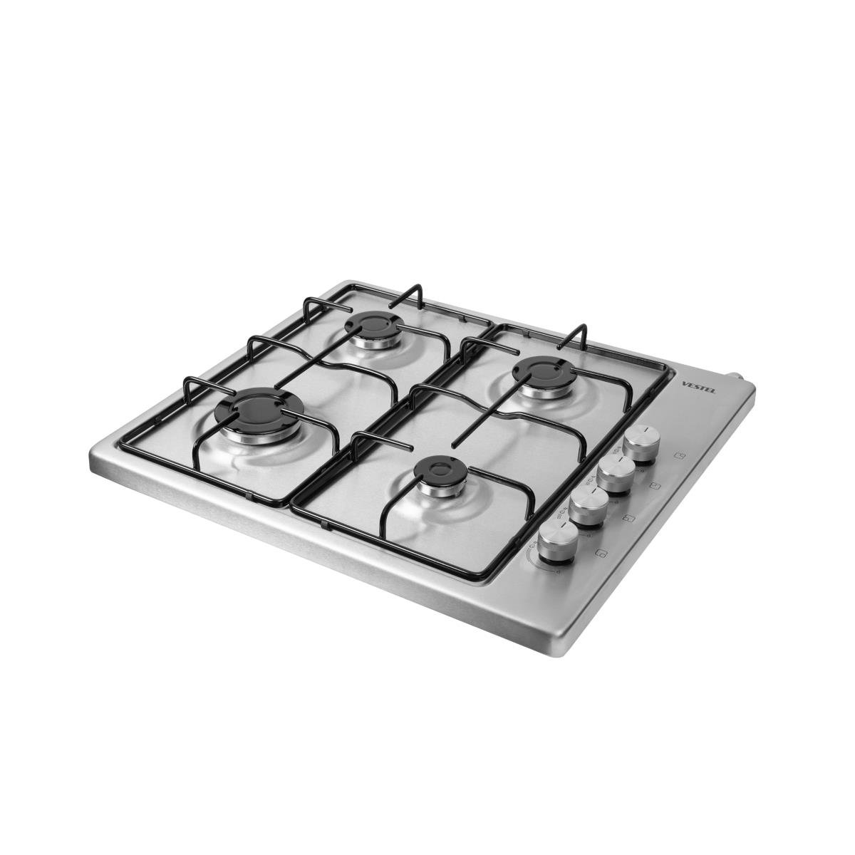 VESTEL SO-6004 X 60 CM 4 GÖZÜ GAZLI PASLANMAZ ÇELİK SET ÜSTÜ OCAK