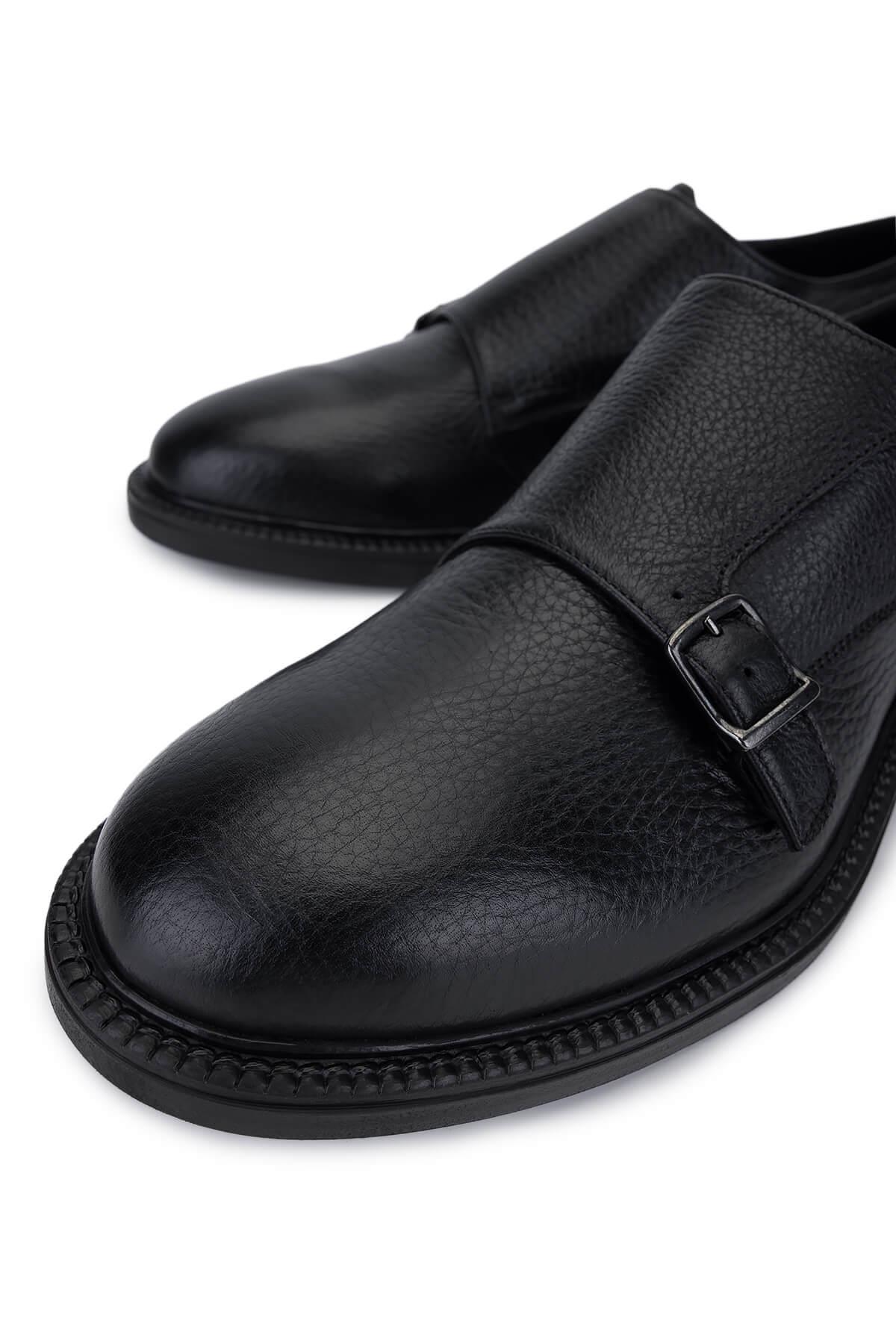 Alexander Hotto Erkek Hakiki Deri Siyah Klasik Ayakkabı