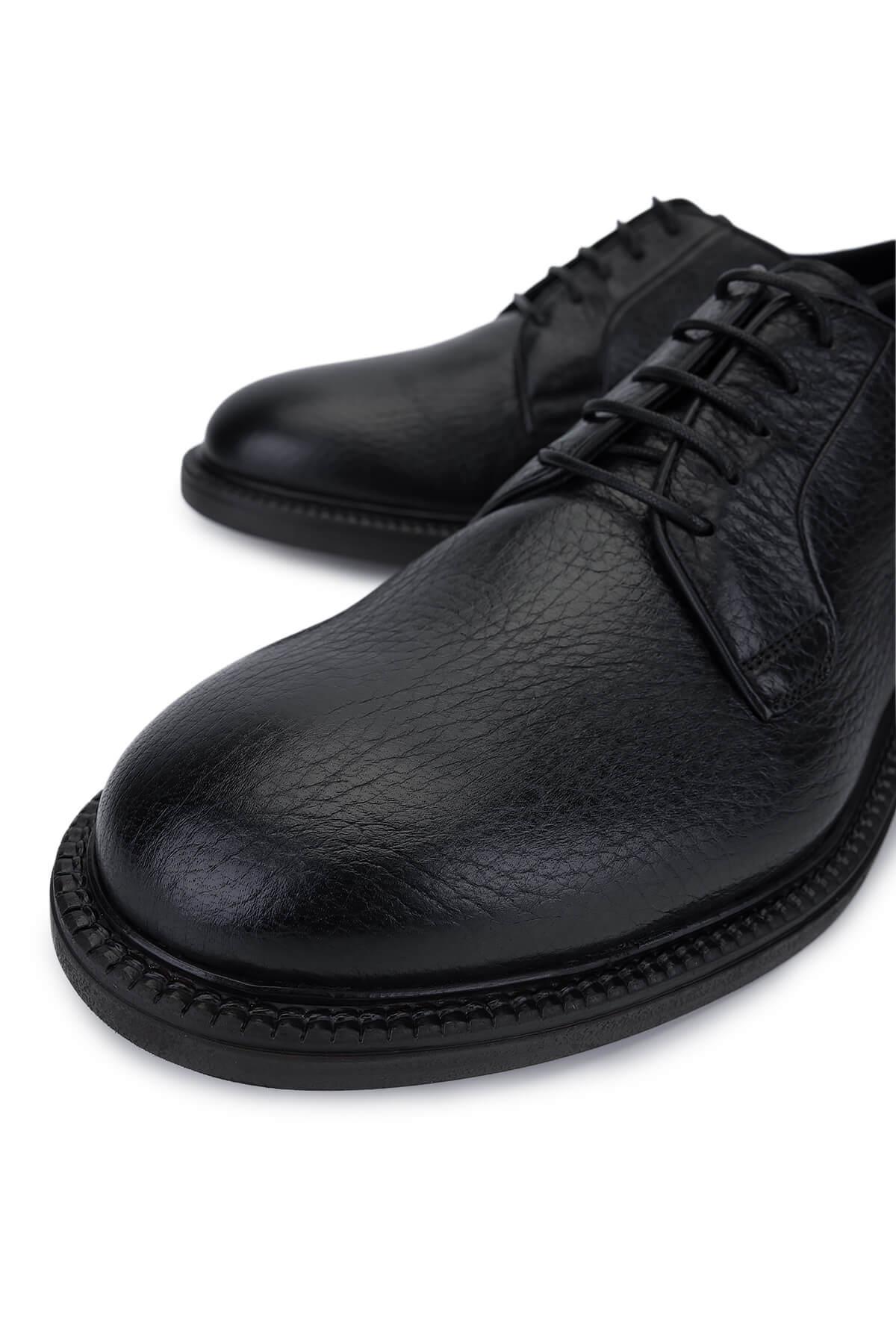 Alexander Hotto Erkek Hakiki Deri Siyah Klasik Ayakkabı
