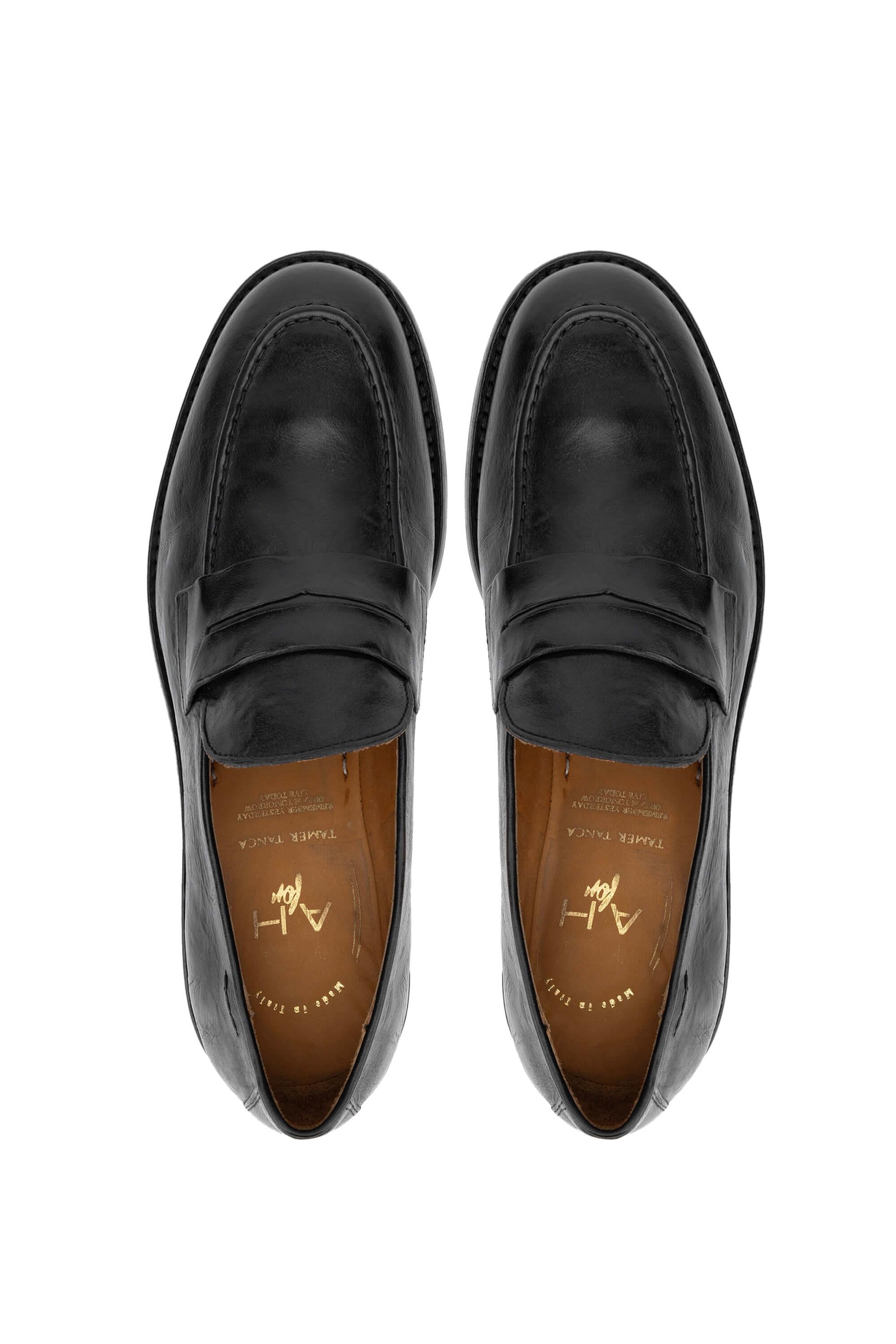 Alexander Hotto Erkek Hakiki Deri Siyah Klasik Ayakkabı