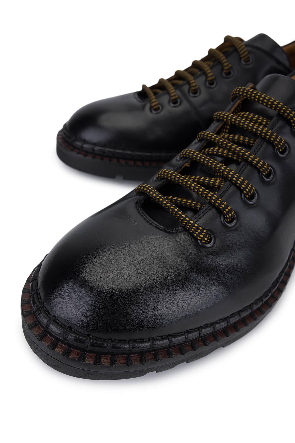 Alexander Hotto Erkek Hakiki Deri Siyah Klasik Ayakkabı