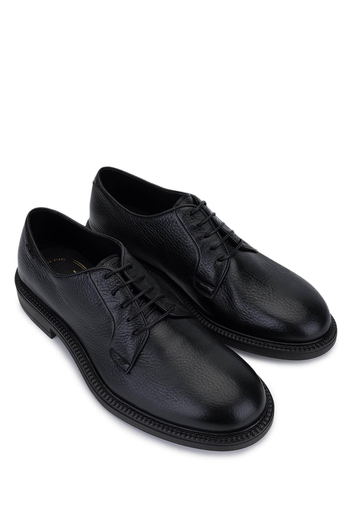 Alexander Hotto Erkek Hakiki Deri Siyah Klasik Ayakkabı