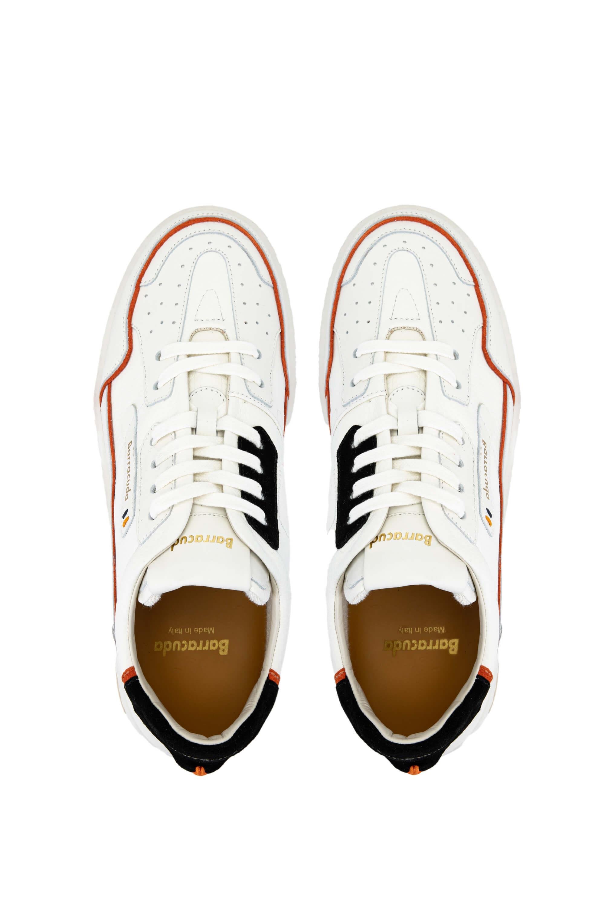 Barracuda Erkek Hakiki Deri Beyaz/Siyah Sneakers & Spor Ayakkabı