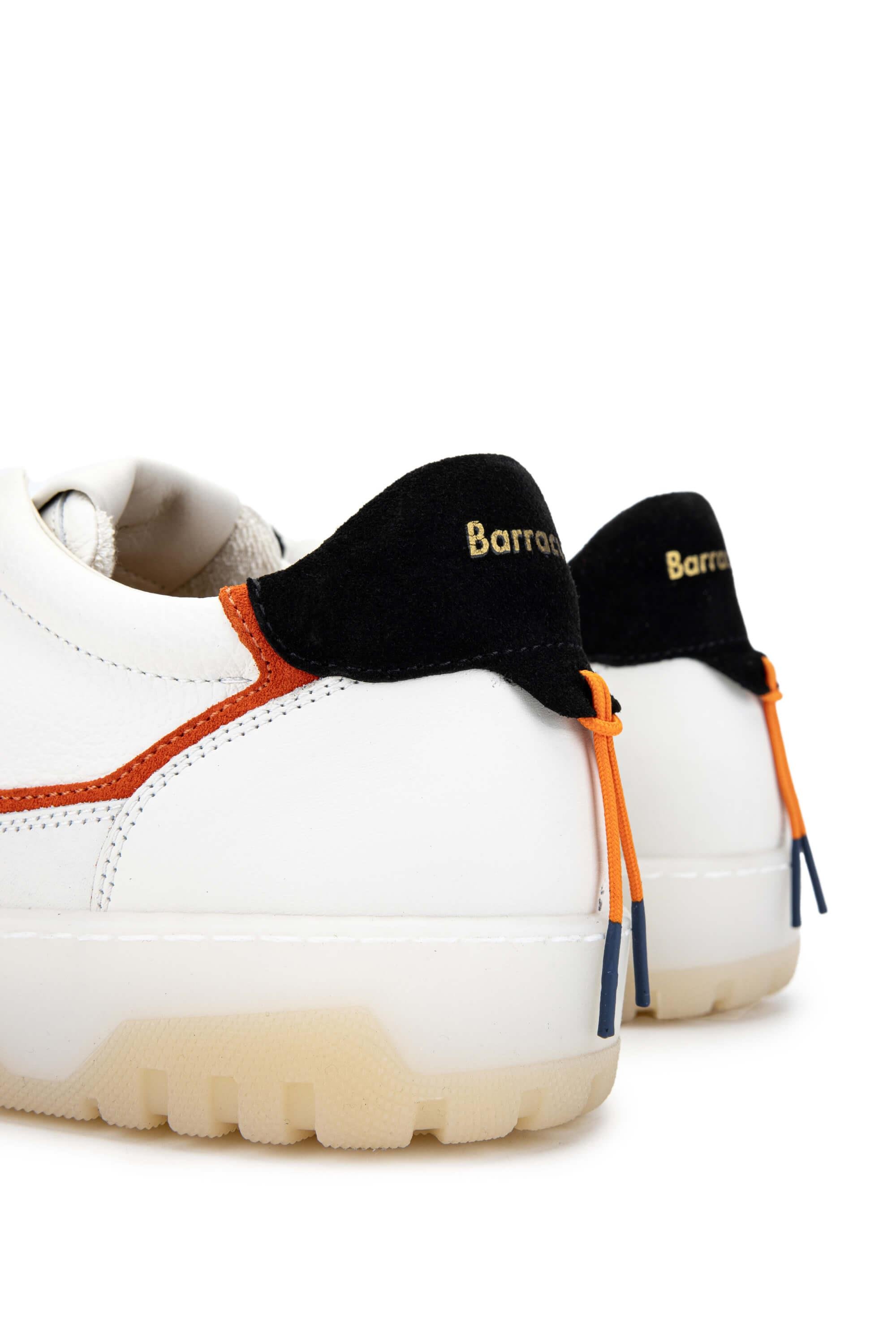 Barracuda Erkek Hakiki Deri Beyaz/Siyah Sneakers & Spor Ayakkabı