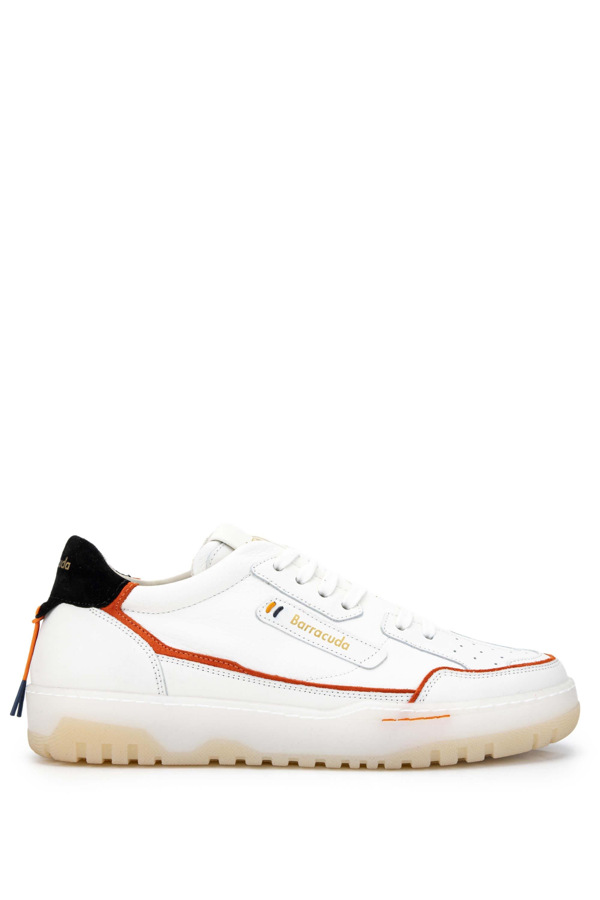 Barracuda Erkek Hakiki Deri Beyaz/Siyah Sneakers & Spor Ayakkabı