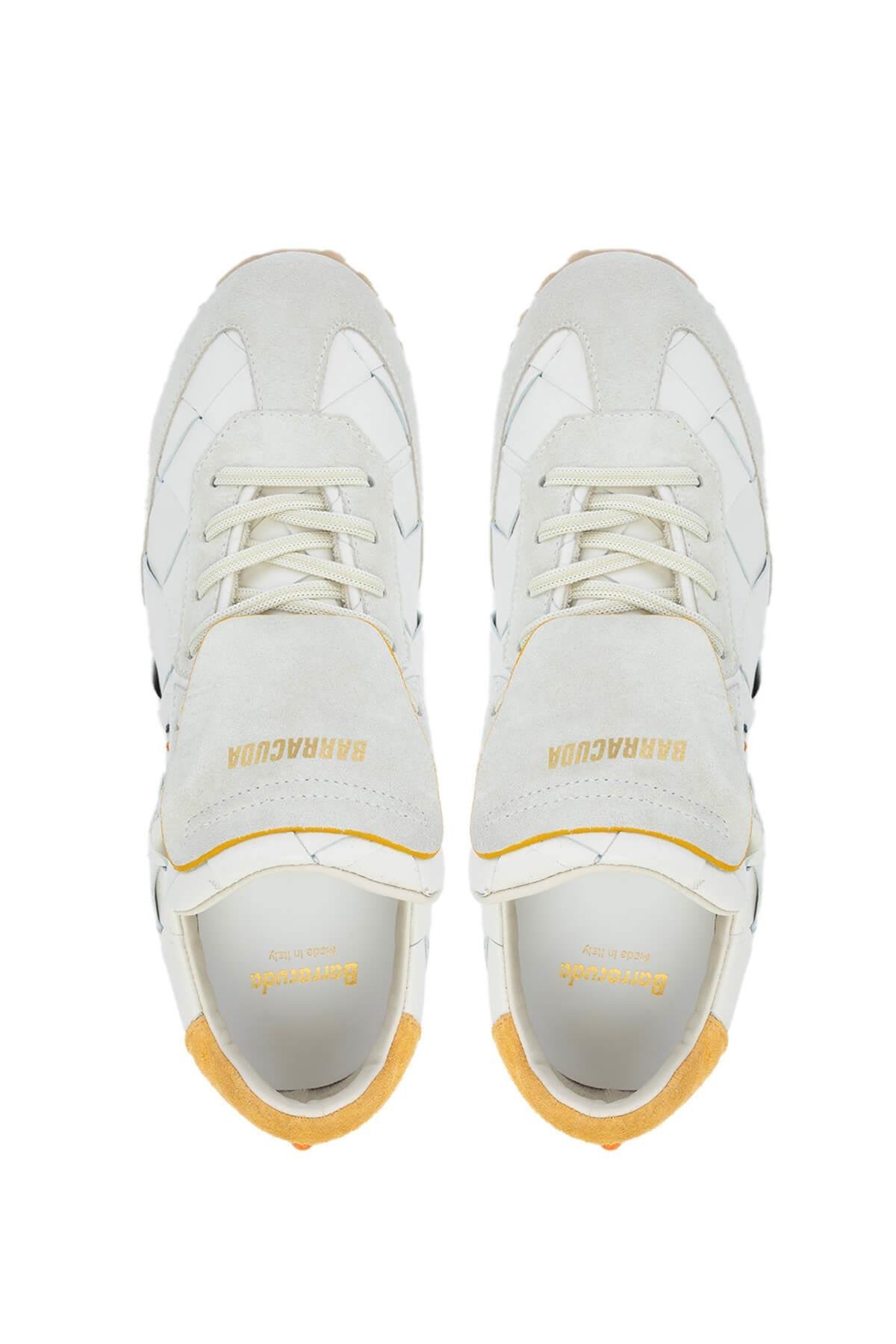 Barracuda Erkek Hakiki Deri Beyaz/Taş/Turuncu Sneakers & Spor Ayakkabı
