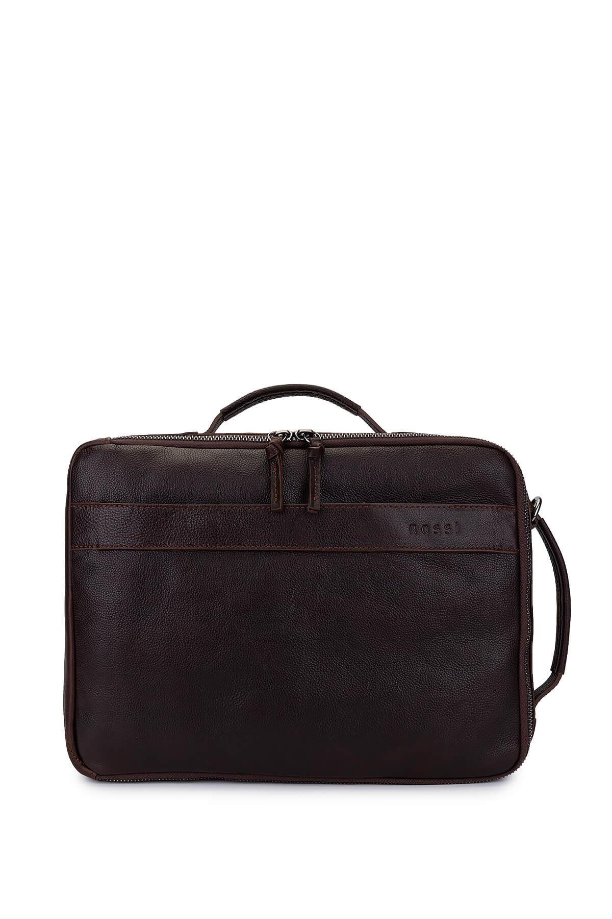 Bruno Rossi Bag Erkek Hakiki Deri Kahverengi Sırt Çantası