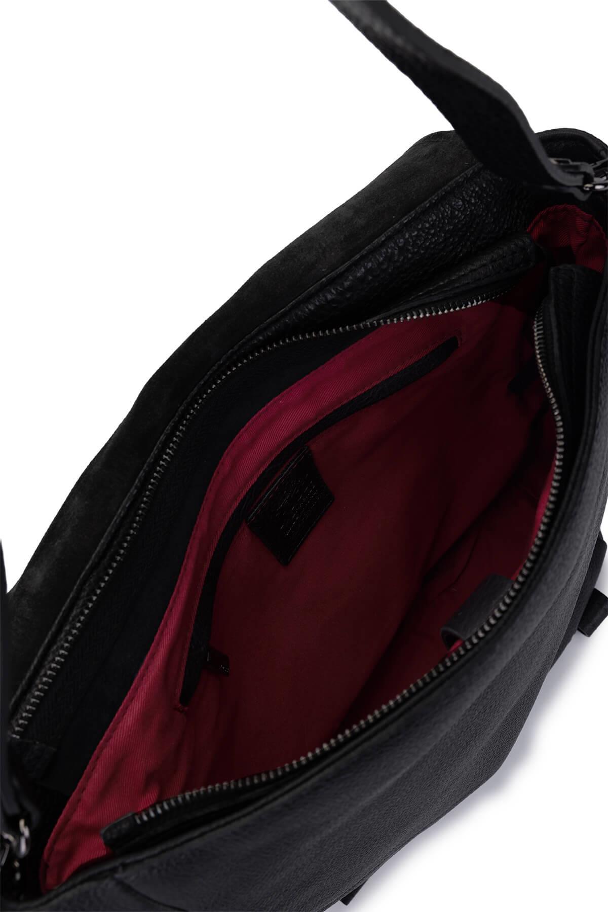 Bruno Rossi Bag Erkek Hakiki Deri Siyah Sırt Çantası