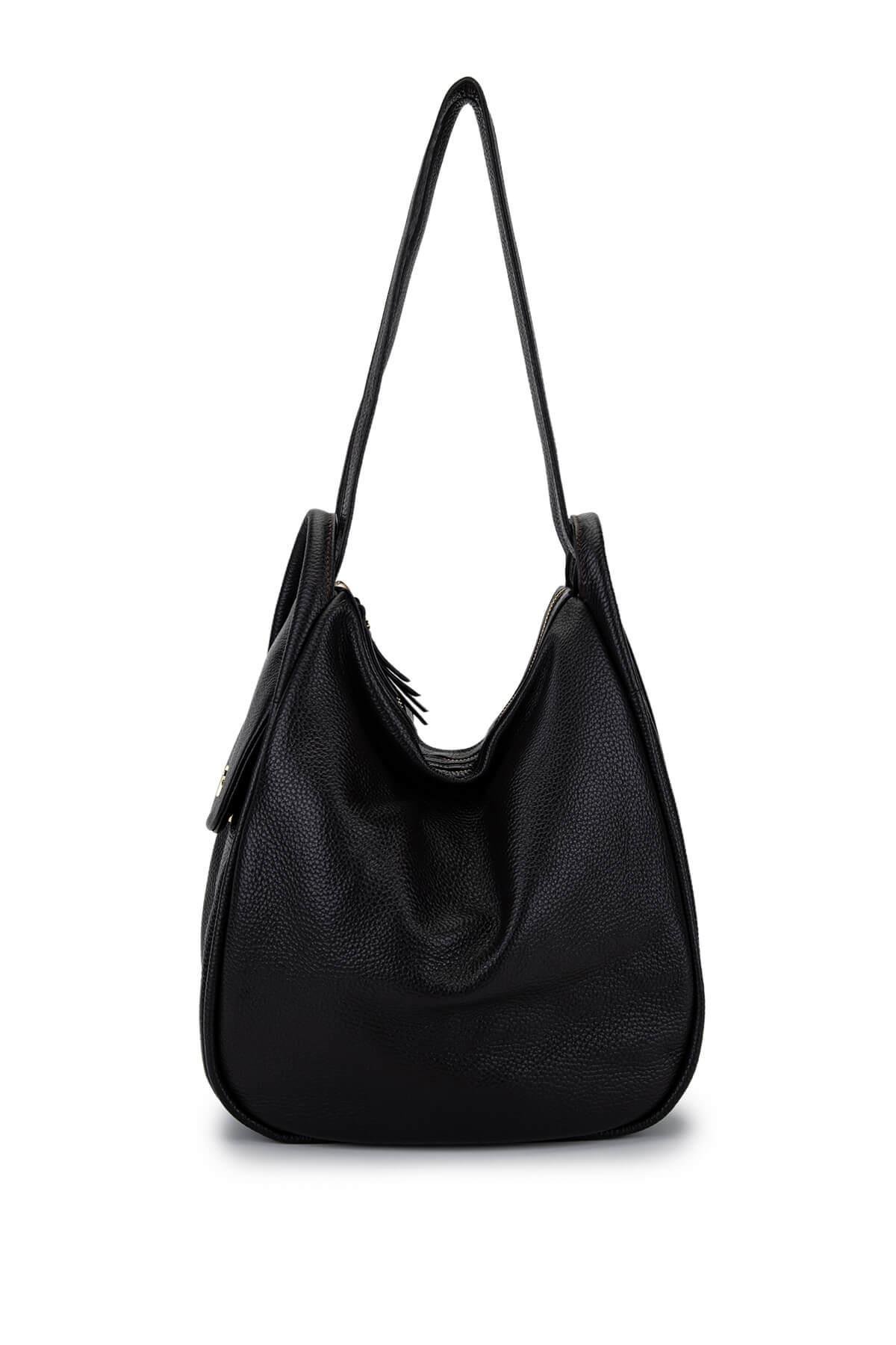 Bruno Rossi Bag Kadın Hakiki Deri Kahverengi Sırt & Omuz Çantası