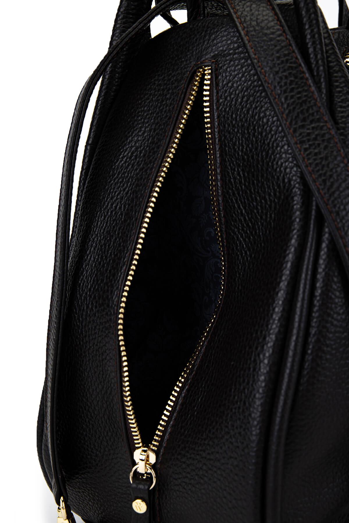 Bruno Rossi Bag Kadın Hakiki Deri Kahverengi Sırt & Omuz Çantası