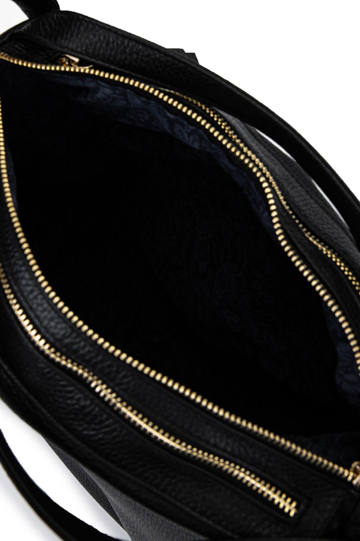 Bruno Rossi Bag Kadın Hakiki Deri Siyah Sırt & Omuz Çantası