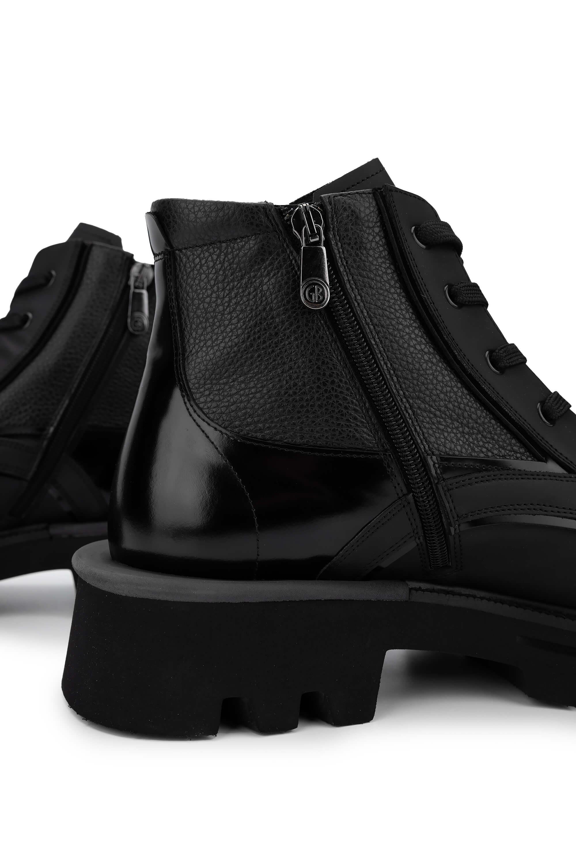 Butteri Erkek Hakiki Deri Siyah Casual Bot