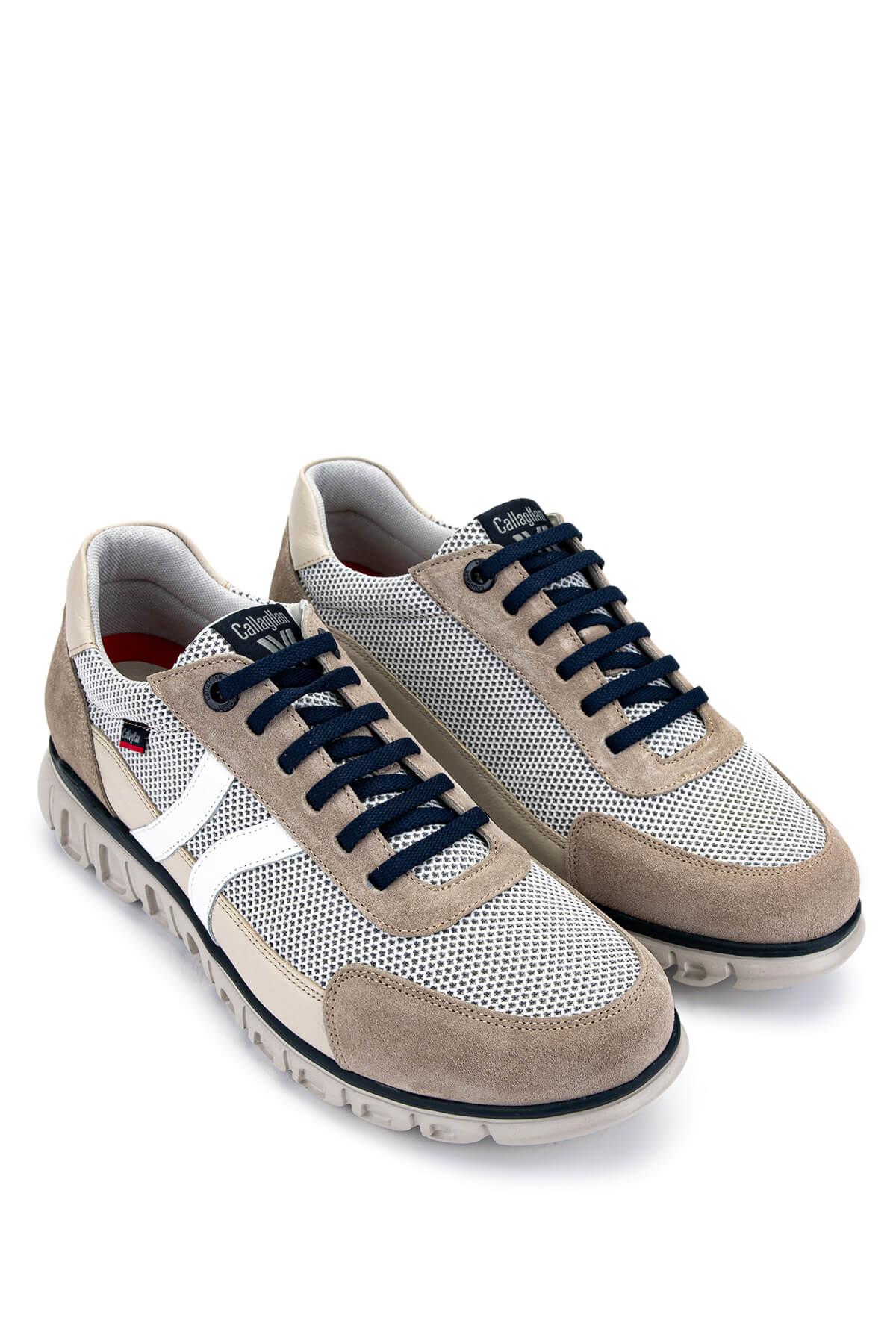 CALLAGHAN Erkek Deri & Tekstil Bej/Beyaz Sneakers & Spor Ayakkabı