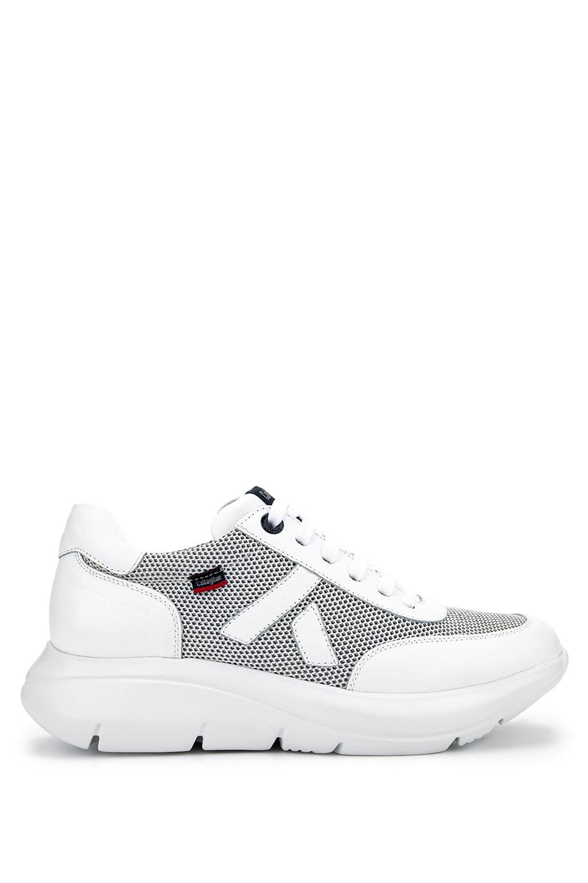 CALLAGHAN Erkek Deri & Tekstil Beyaz Sneakers & Spor Ayakkabı