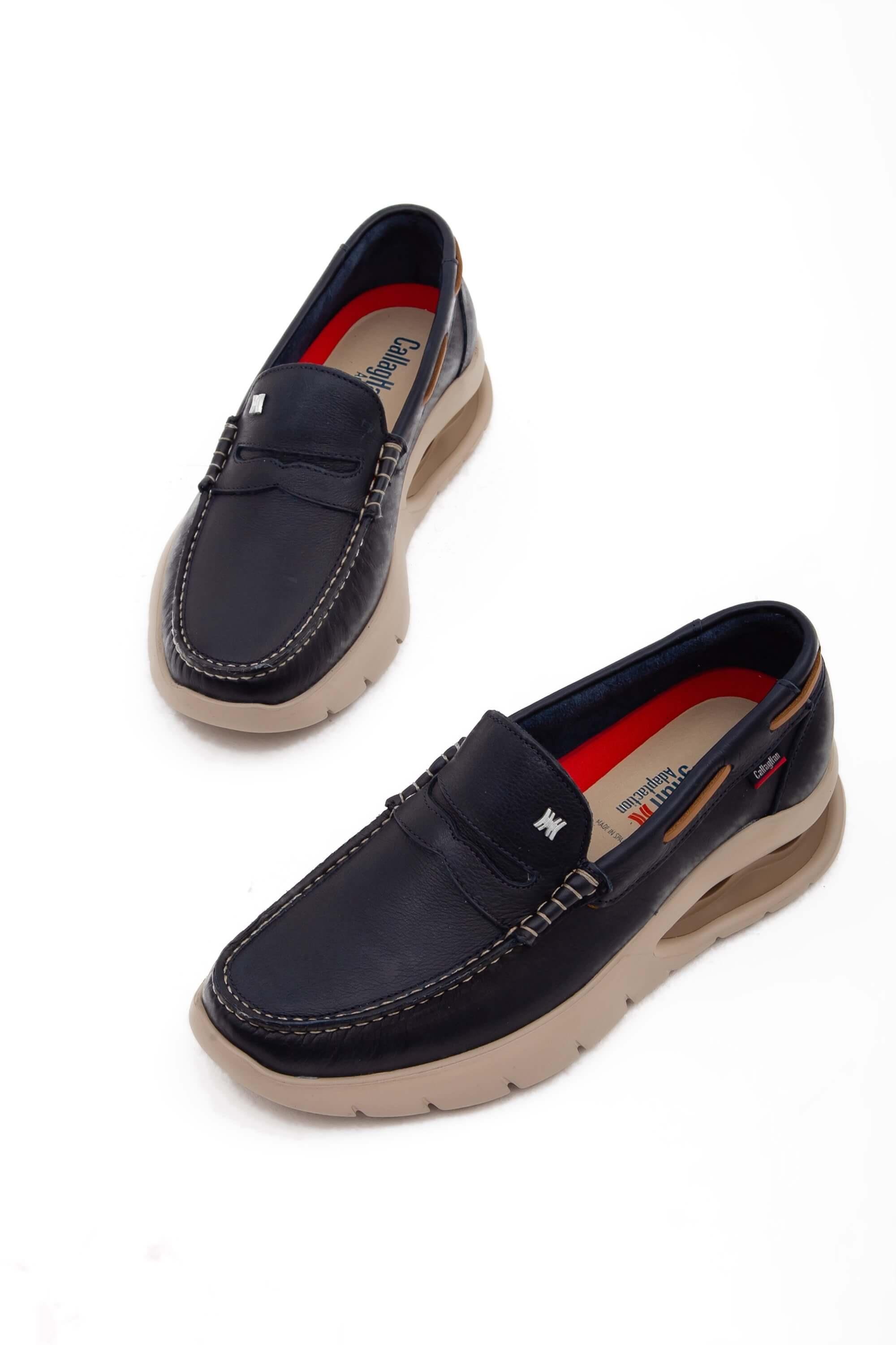 CALLAGHAN Erkek Hakiki Deri Mavi Casual Ayakkabı