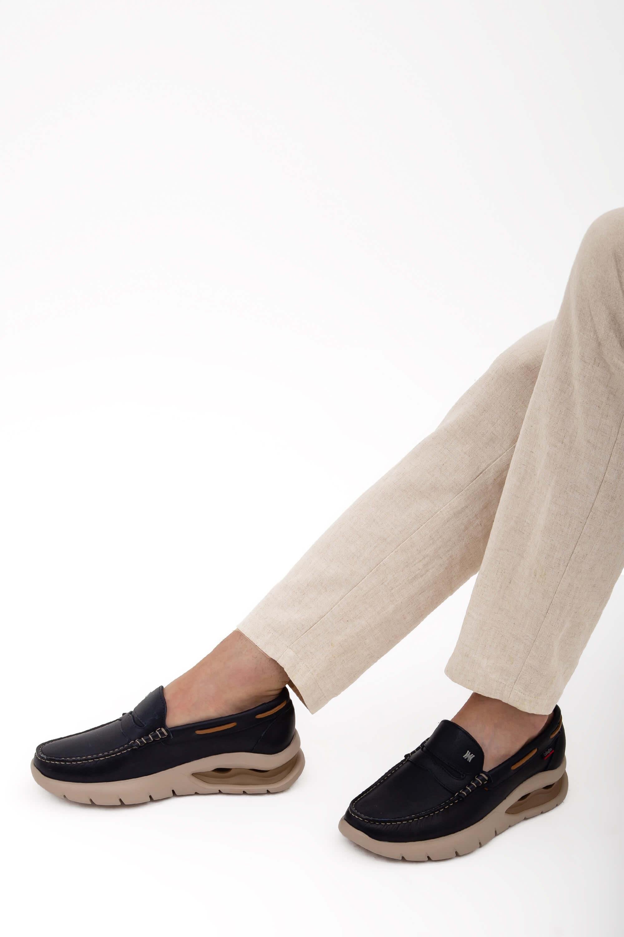 CALLAGHAN Erkek Hakiki Deri Mavi Casual Ayakkabı