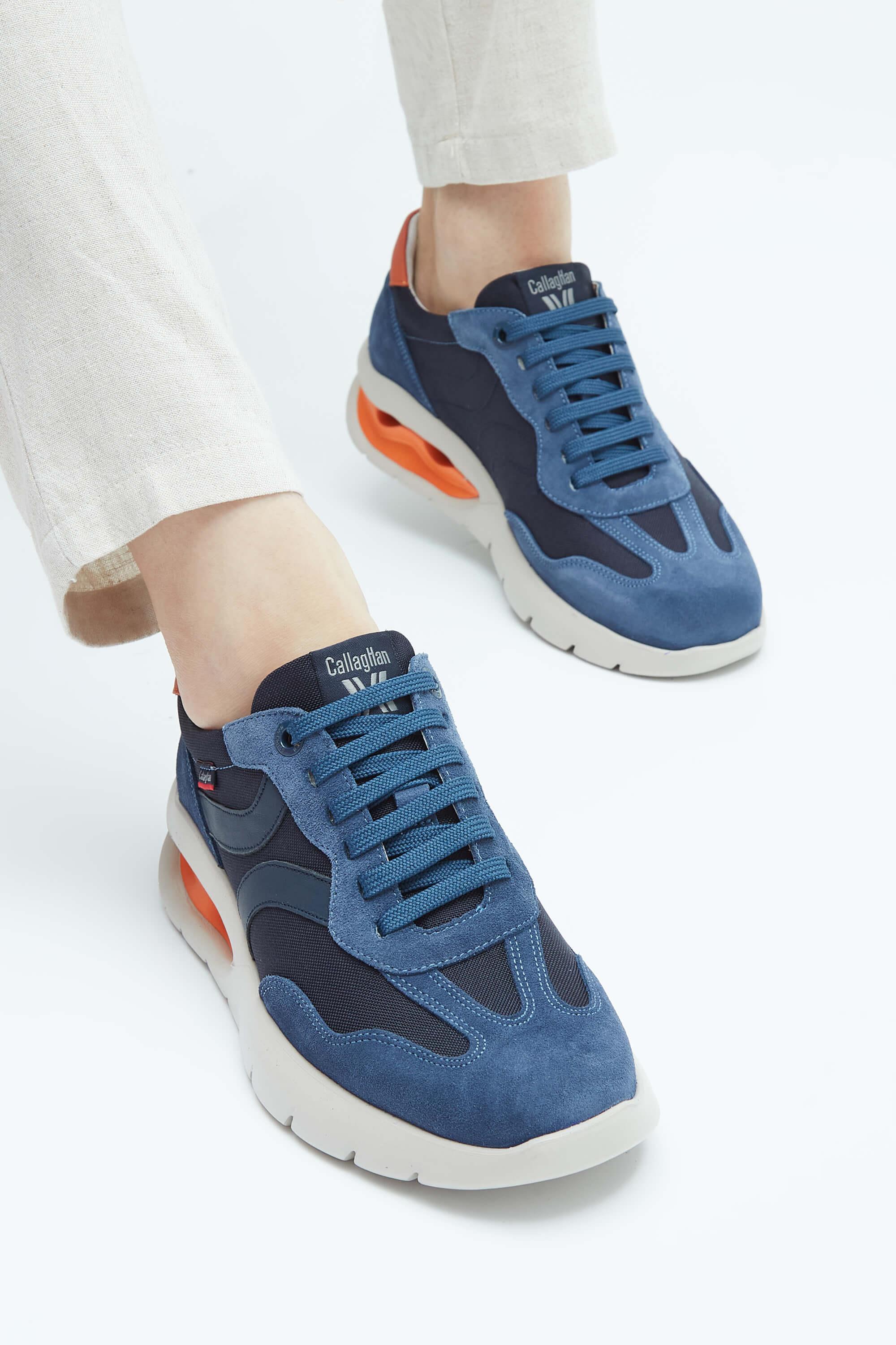 CALLAGHAN Erkek Hakiki Deri Mavi Sneakers & Spor Ayakkabı