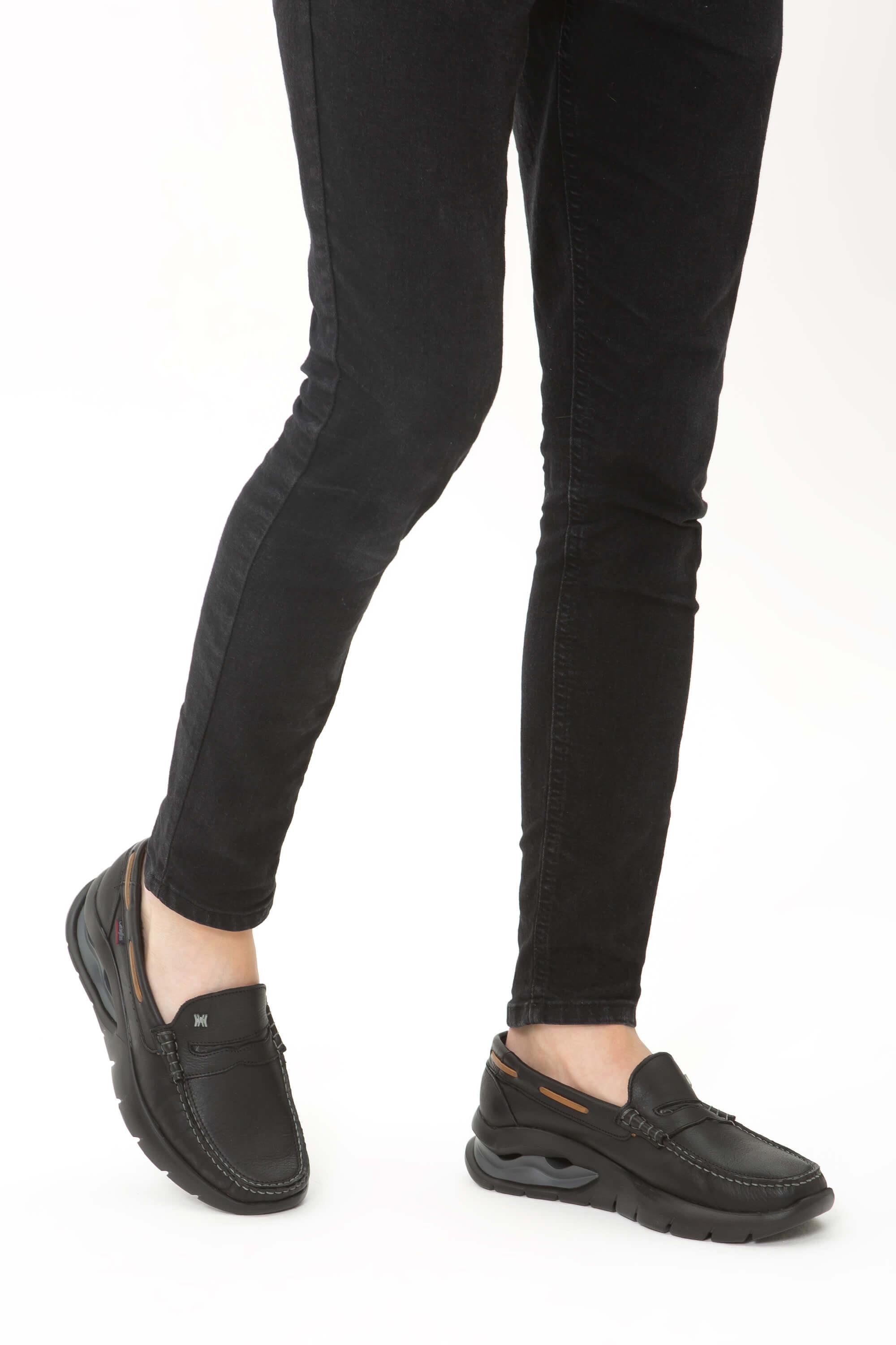 CALLAGHAN Erkek Hakiki Deri Siyah Casual Ayakkabı