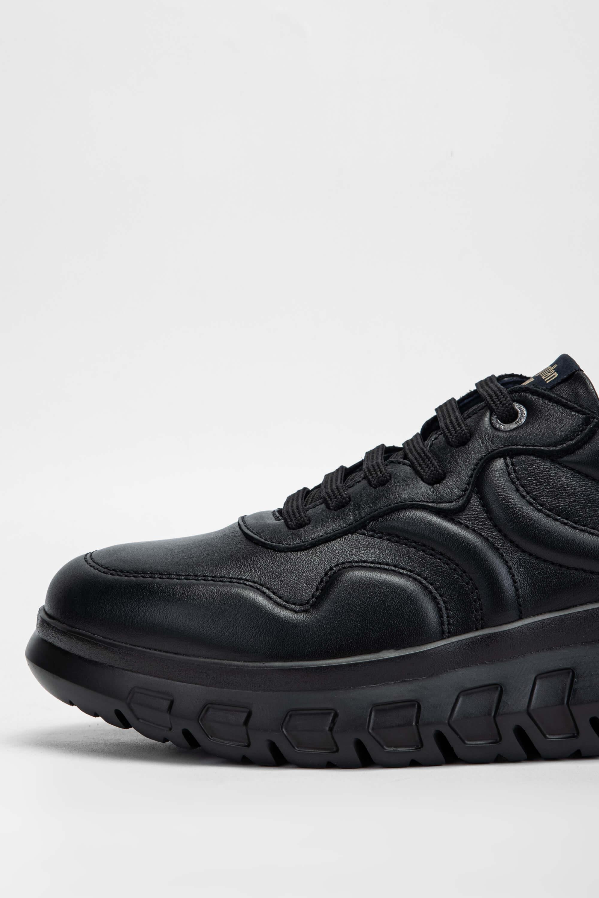 CALLAGHAN Erkek Hakiki Deri Siyah Deri Sneakers & Spor Ayakkabı