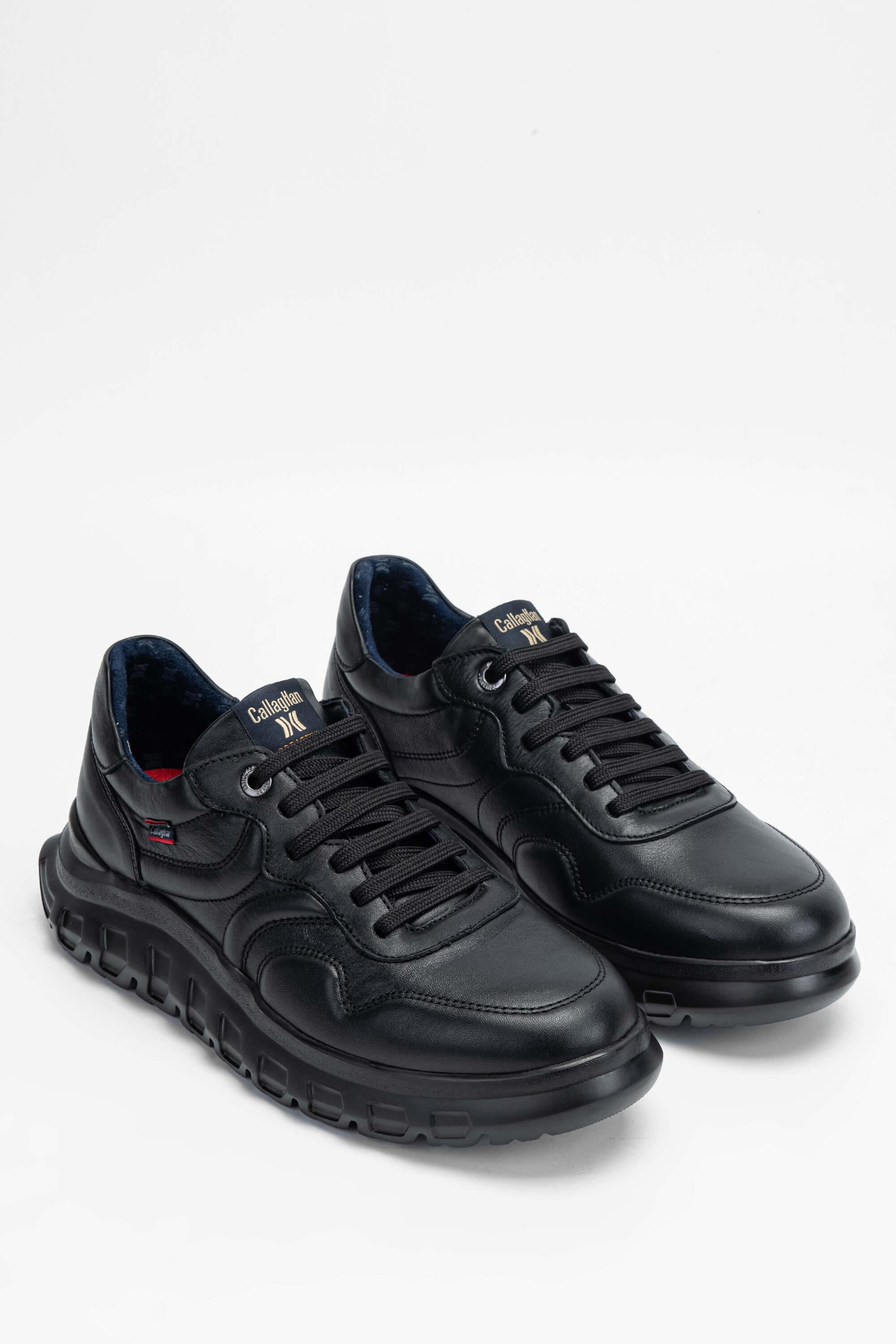 CALLAGHAN Erkek Hakiki Deri Siyah Deri Sneakers & Spor Ayakkabı