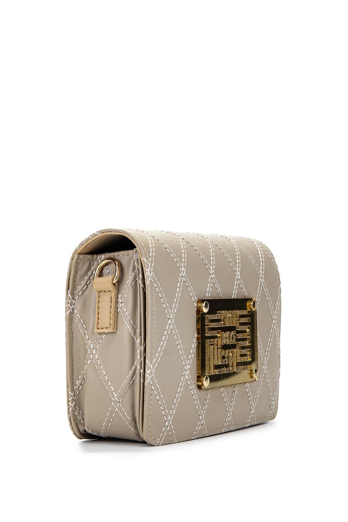 DOLCE Kadın Vegan Bej Kap Postacı Çanta