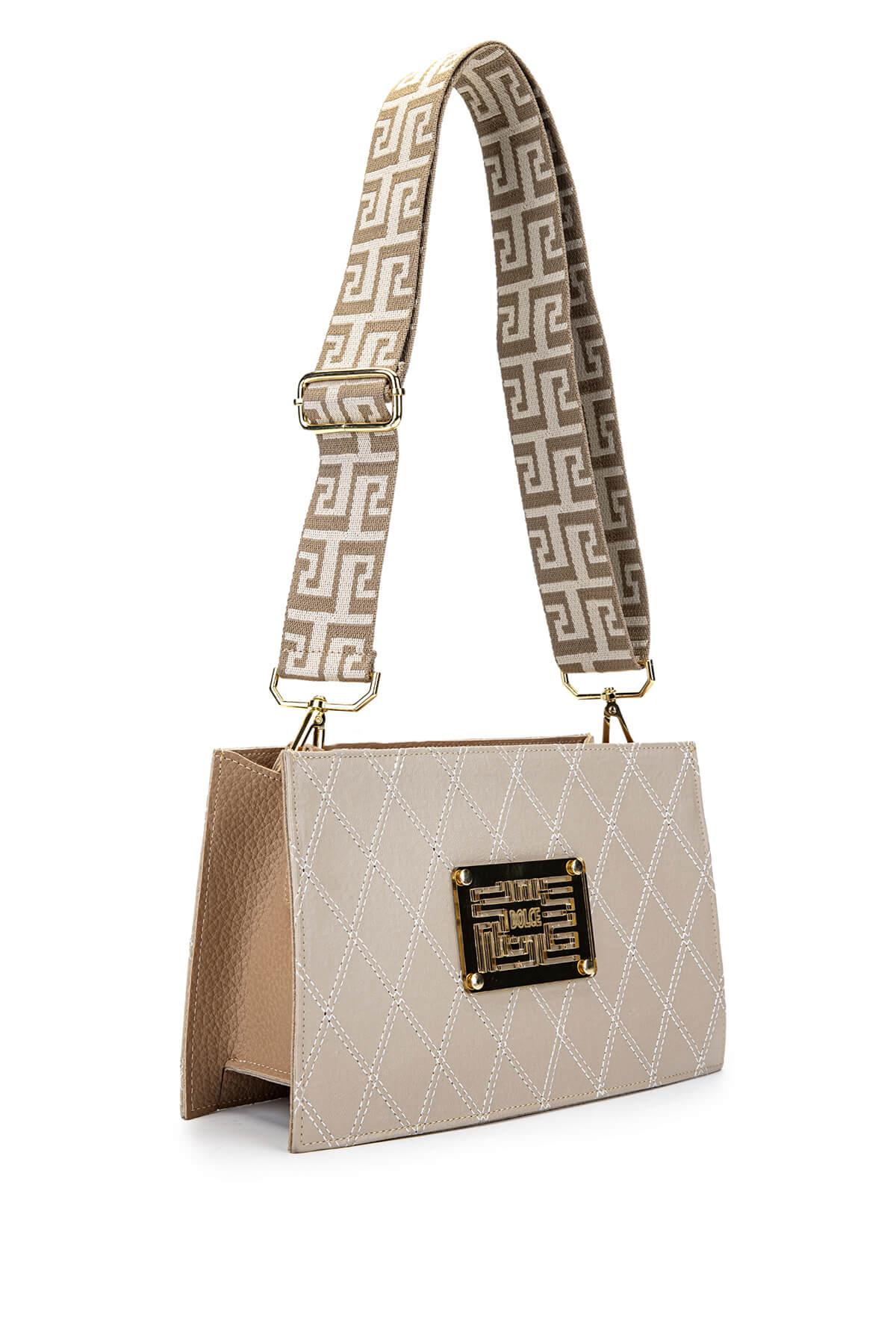 DOLCE Kadın Vegan Bej Postacı Çanta
