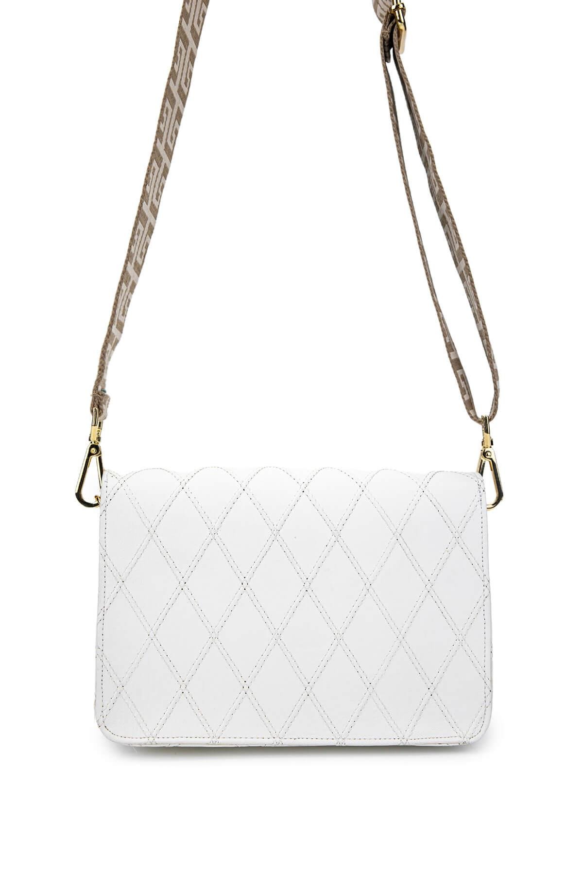 DOLCE Kadın Vegan Beyaz Kap Postacı Çanta