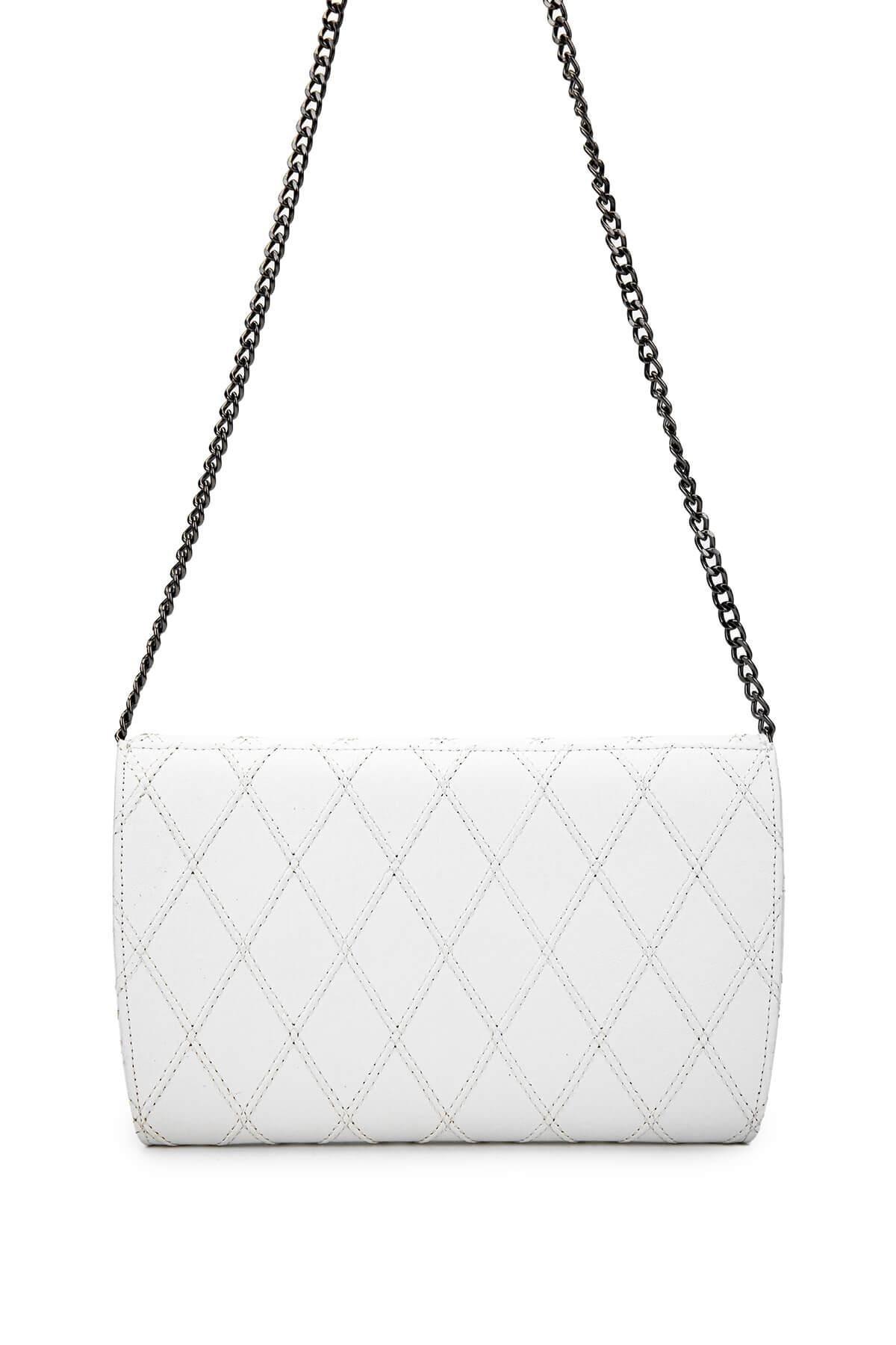 DOLCE Kadın Vegan Beyaz Kap Postacı Çanta