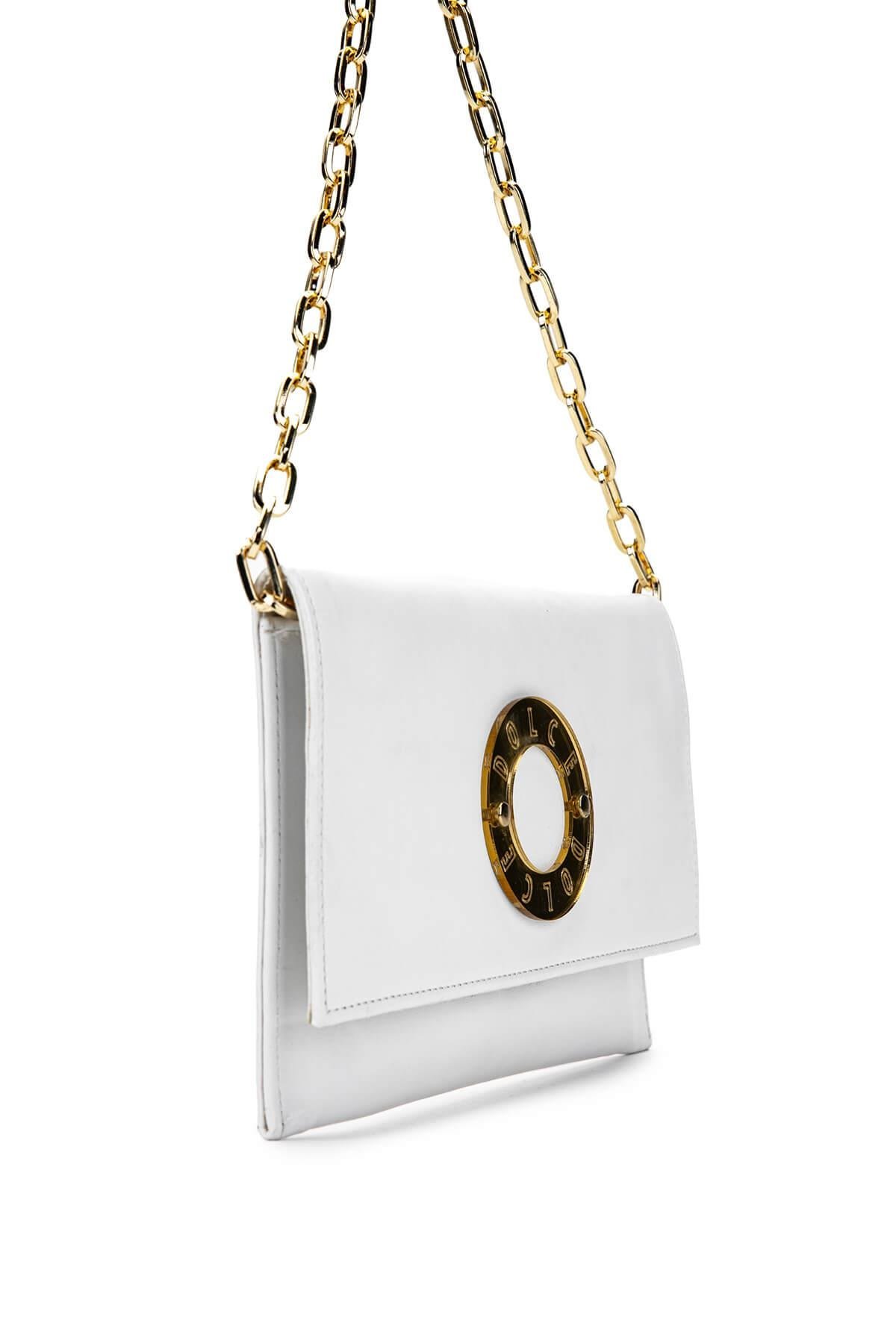 DOLCE Kadın Vegan Beyaz Postacı Çanta