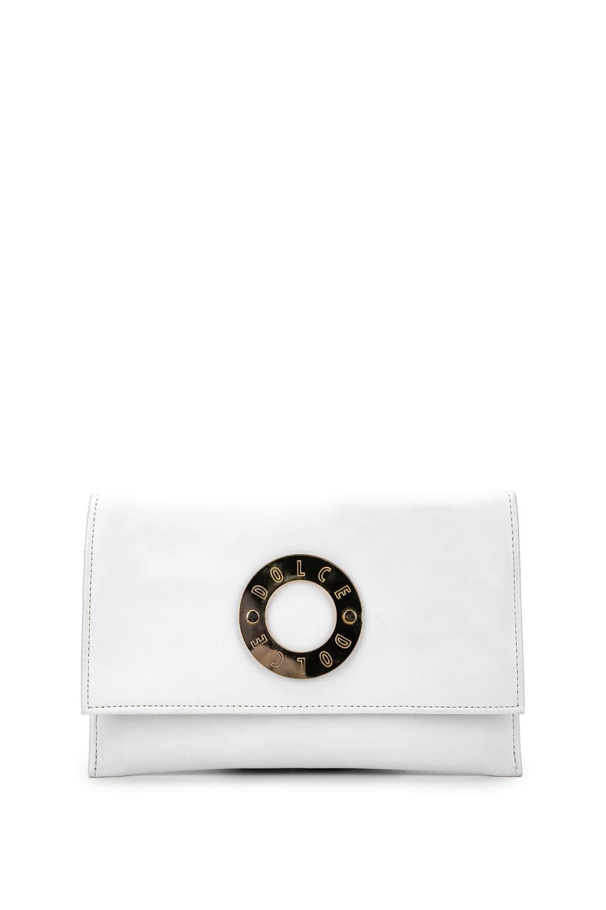 DOLCE Kadın Vegan Beyaz Postacı Çanta