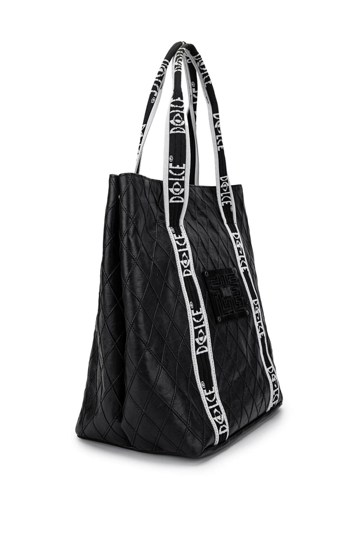 DOLCE Kadın Vegan Siyah Kap Omuz Çanta