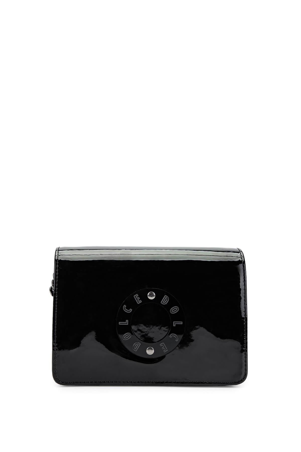 DOLCE Kadın Vegan Siyah Rugan Postacı Çanta