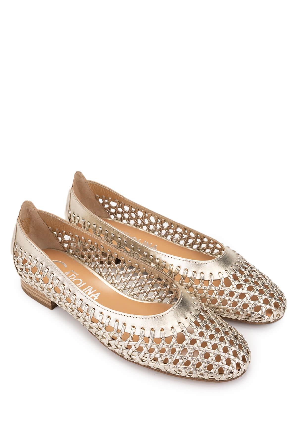 DONNA CAROLINA Kadın Hakiki Deri Dore Babet Ayakkabı