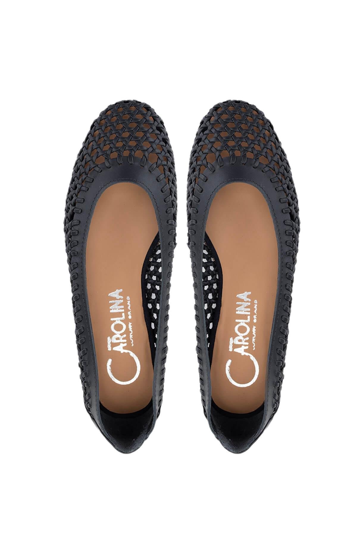DONNA CAROLINA Kadın Hakiki Deri Lacivert Babet Ayakkabı