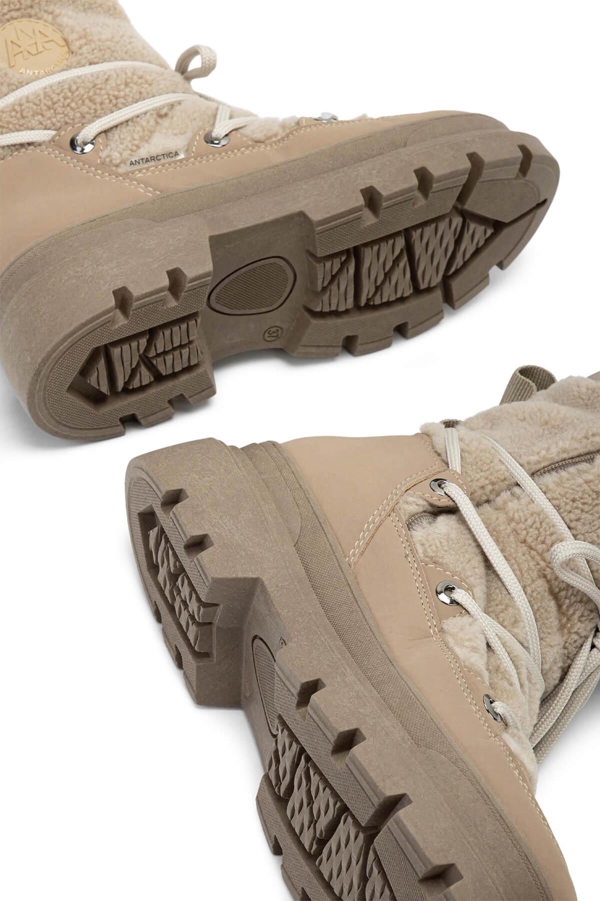 Effetre Kadın DERI/KURK Bej Kar Botu